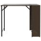 Preview: 5-tlg. Garten-Essgruppe Klappbar Braun Poly Rattan