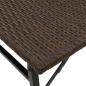 Preview: 5-tlg. Garten-Essgruppe Klappbar Braun Poly Rattan