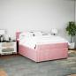 Preview: Boxspringbett mit Matratze Rosa 140x200 cm Samt
