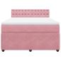 Preview: Boxspringbett mit Matratze Rosa 140x200 cm Samt