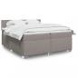Preview: ARDEBO.de - Boxspringbett mit Matratze Taupe 200x200 cm Stoff