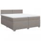 Preview: Boxspringbett mit Matratze Taupe 200x200 cm Stoff