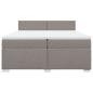 Preview: Boxspringbett mit Matratze Taupe 200x200 cm Stoff
