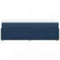 Preview: Boxspringbett mit Matratze Blau 90x190 cm Stoff