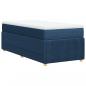 Preview: Boxspringbett mit Matratze Blau 90x190 cm Stoff