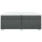 Preview: Boxspringbett mit Matratze Dunkelgrau 200x200 cm Stoff