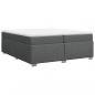 Preview: Boxspringbett mit Matratze Dunkelgrau 200x200 cm Stoff