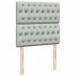 Preview: Boxspringbett mit Matratze Hellgrau 90x200 cm Samt