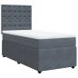 Preview: Boxspringbett mit Matratze Dunkelgrau 90x190 cm Samt