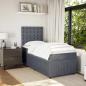 Preview: Boxspringbett mit Matratze Dunkelgrau 90x190 cm Samt