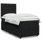 Preview: ARDEBO.de - Boxspringbett mit Matratze Schwarz 90x200 cm Samt