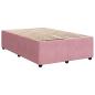 Preview: ARDEBO.de - Boxspringbett mit Matratze Rosa 120x190 cm Samt