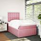 Preview: Boxspringbett mit Matratze Rosa 120x190 cm Samt