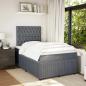 Preview: ARDEBO.de - Boxspringbett mit Matratze Dunkelgrau 120x200 cm Samt