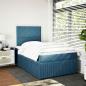 Preview: Boxspringbett mit Matratze Dunkelblau 120x190 cm Samt