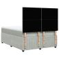 Preview: Boxspringbett mit Matratze Hellgrau 140x190 cm Samt