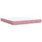 Preview: ARDEBO.de - Boxspringbett mit Matratze Rosa 180x200 cm Samt