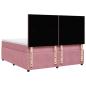 Preview: Boxspringbett mit Matratze Rosa 180x200 cm Samt