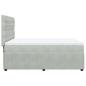 Preview: Boxspringbett mit Matratze Hellgrau 160x200 cm Samt