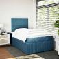 Preview: Boxspringbett mit Matratze Dunkelblau 120x200 cm Samt