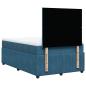 Preview: Boxspringbett mit Matratze Dunkelblau 120x200 cm Samt