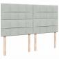 Preview: Boxspringbett mit Matratze Hellgrau 200x200 cm Samt