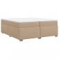 Preview: Boxspringbett Matratze Cappuccino-Braun 200x200cm Kunstleder