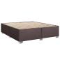 Preview: ARDEBO.de - Boxspringbett mit Matratze Dunkelbraun 200x200 cm Stoff