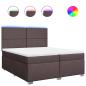 Preview: Boxspringbett mit Matratze Dunkelbraun 200x200 cm Stoff