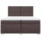 Preview: Boxspringbett mit Matratze Dunkelbraun 200x200 cm Stoff
