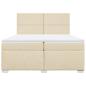 Preview: Boxspringbett mit Matratze Creme 200x200 cm Stoff