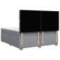 Preview: Boxspringbett mit Matratze Hellgrau 200x200 cm Stoff