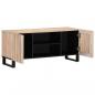 Preview: TV-Schrank Weiß 105x34x46 cm Massivholz Mango