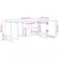Preview: TV-Schrank Weiß 105x34x46 cm Massivholz Mango