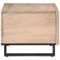 Preview: Couchtisch Weiß 80x51x40 cm Massivholz Mango