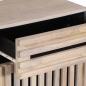 Preview: Nachttisch Weiß 50x34x60 cm Massivholz Mango