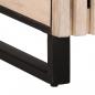 Preview: Nachttisch Weiß 50x34x60 cm Massivholz Mango