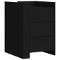 Preview: Nachttisch Schwarz 45x50x65 cm Holzwerkstoff