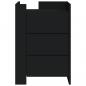 Preview: Nachttisch Schwarz 45x50x65 cm Holzwerkstoff