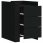Preview: Nachttisch Schwarz 45x50x65 cm Holzwerkstoff