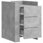 Preview: Nachttisch Betongrau 45x50x65 cm Holzwerkstoff