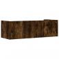 Preview: Wandregal Räuchereiche 100x35x30,5 cm Holzwerkstoff