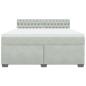 Preview: Boxspringbett mit Matratze Hellgrau 180x200 cm Samt