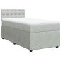 Preview: Boxspringbett mit Matratze Hellgrau 90x200 cm Samt
