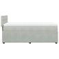 Preview: Boxspringbett mit Matratze Hellgrau 90x200 cm Samt