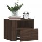 Preview: ARDEBO.de - Wand-Nachttische 2 Stk. Braun Eichen-Optik 45x30x35 cm