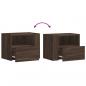 Preview: Wand-Nachttische 2 Stk. Braun Eichen-Optik 45x30x35 cm