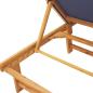 Preview: Sonnenliege mit Tisch Blau Massivholz Akazie und Textilene