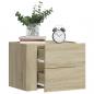Preview: ARDEBO.de - Wand-Nachttische 2 Stk. Sonoma-Eiche 45x30x35 cm