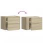 Preview: Wand-Nachttische 2 Stk. Sonoma-Eiche 45x30x35 cm